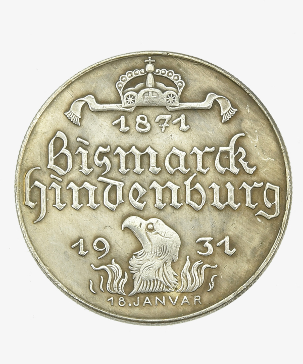 Medaille Karl Götz  60. Jahrestag  1931 Bismarck Hindenburg